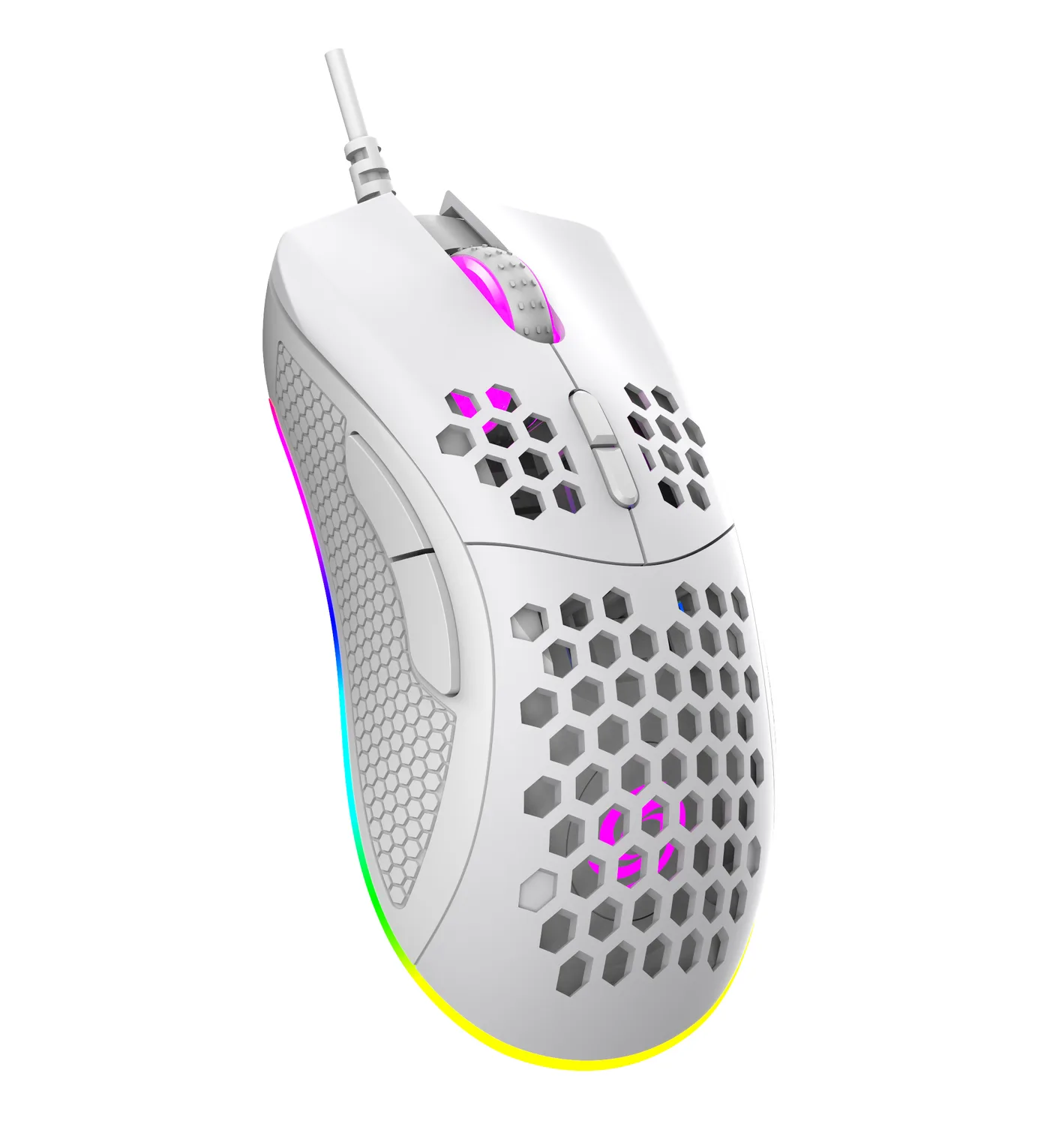 NOS M-600 V2 RGB ULTRALIGHT GAMING MOUSE WHITE