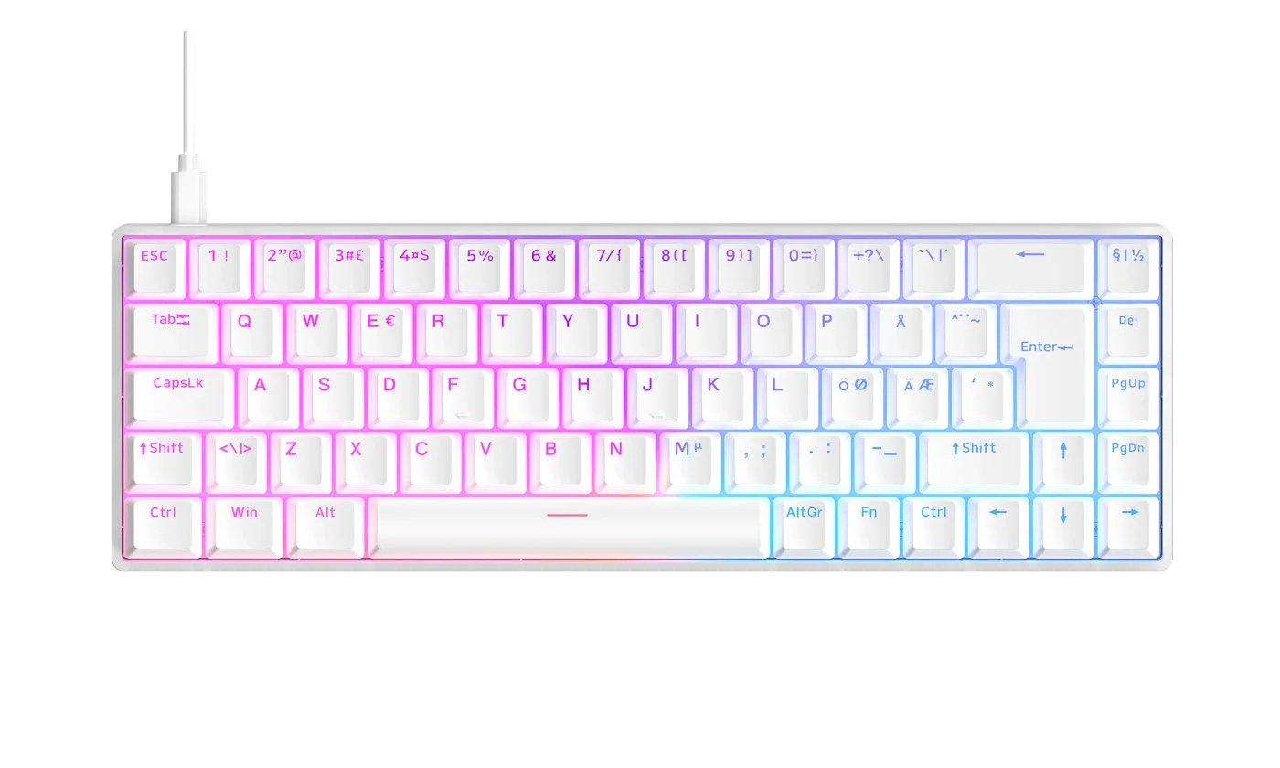 NOS C800 MINI KEYBOARD MAGNETIC 65 RGB WHITE HALL EFFECT