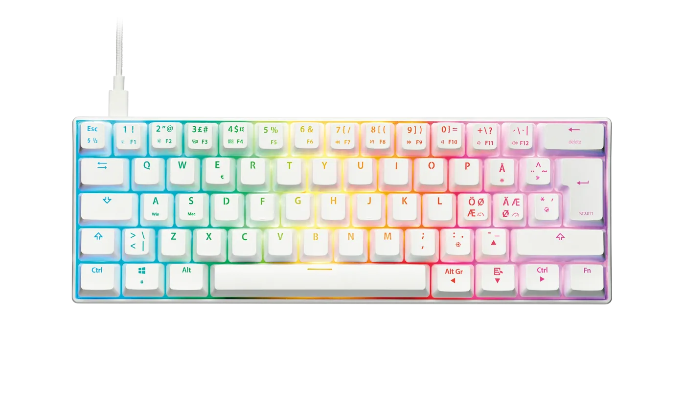 NOS C-450 MINI KEYBOARD PRO RGB WHITE