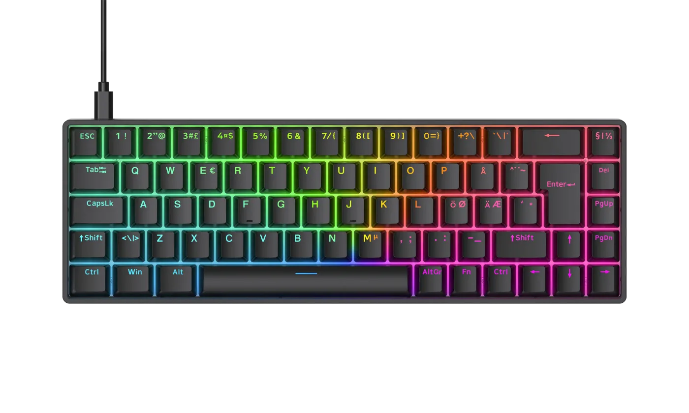 NOS C800 MINI KEYBOARD MAGNETIC 65 RGB BLACK HALL EFFECT
