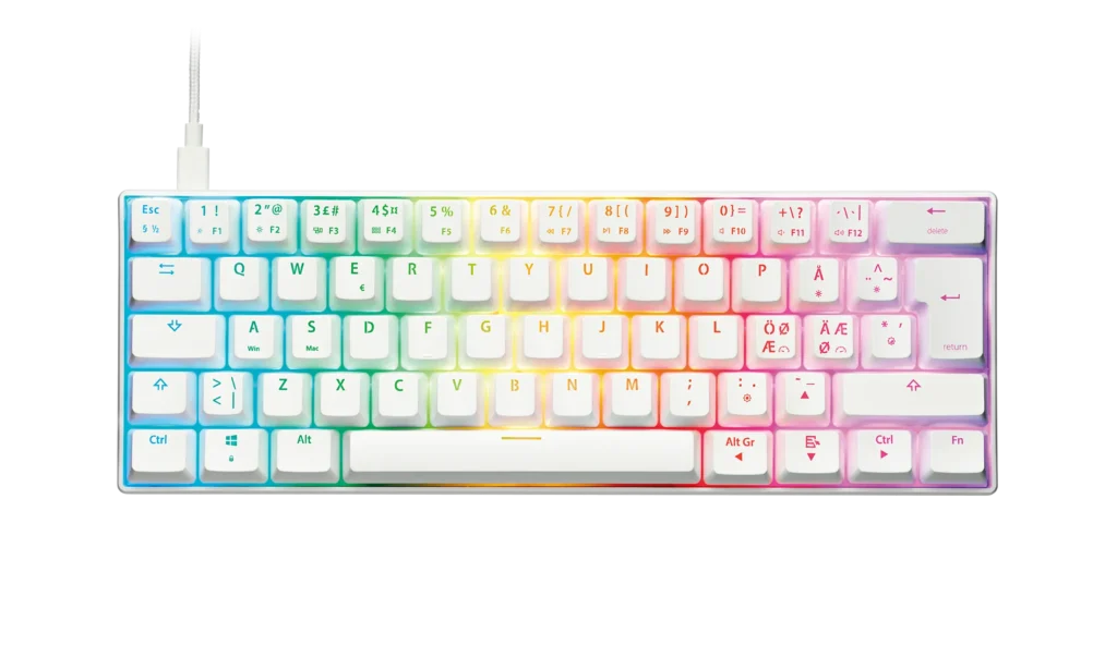 NOS C-450 MINI KEYBOARD PRO RGB WHITE