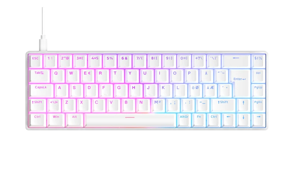 NOS C800 MINI KEYBOARD MAGNETIC 65 RGB WHITE HALL EFFECT